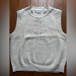 Mango Cream Knit Sleeveless Sweater Vest